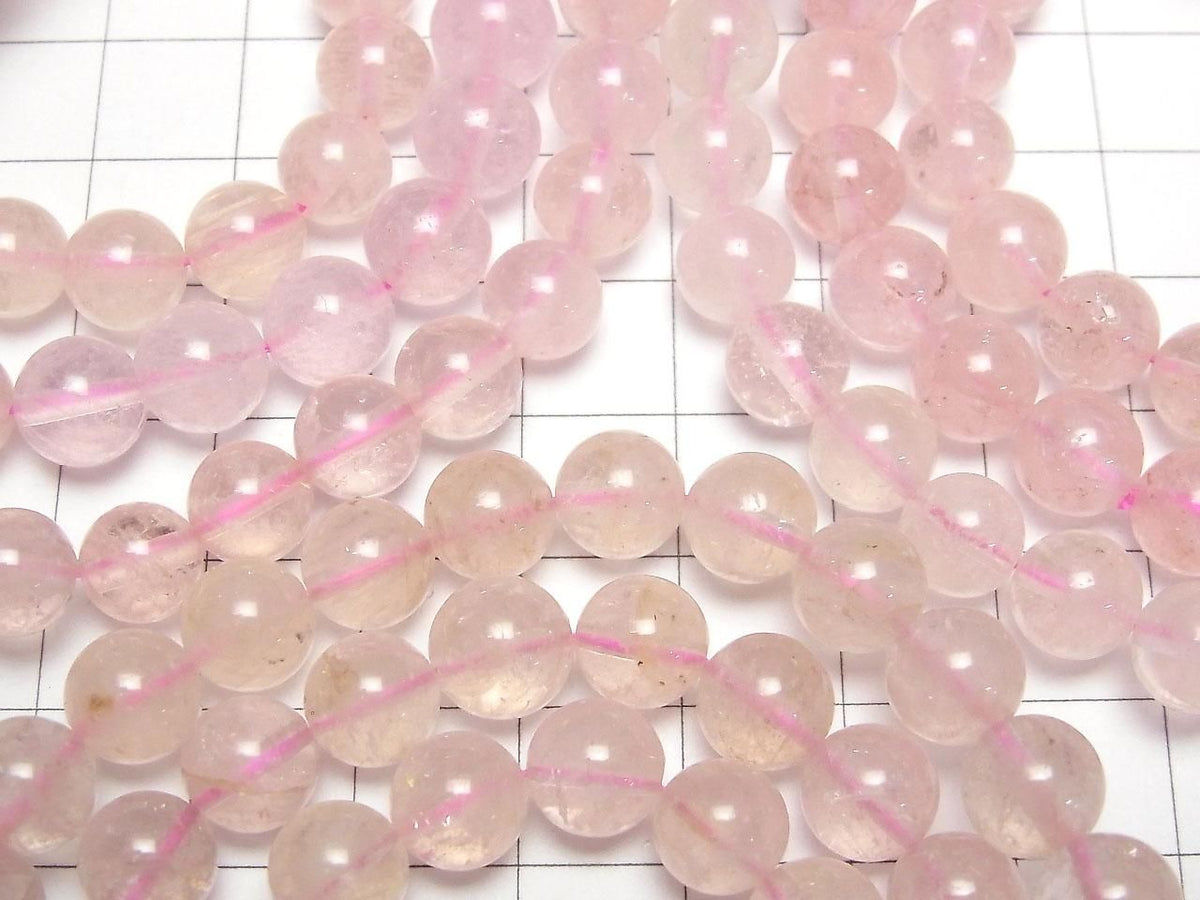 Morganite AAA Round 8mm 1strand beads (Bracelet)