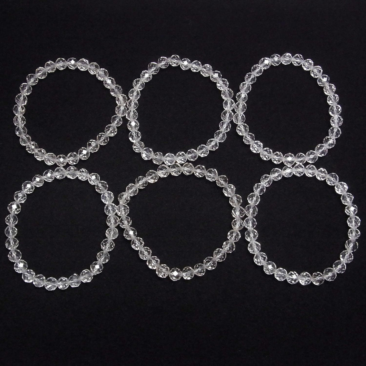 Crystal AAA- 64 Faceted Round 6mm 1strand beads (Bracelet) High Quality!