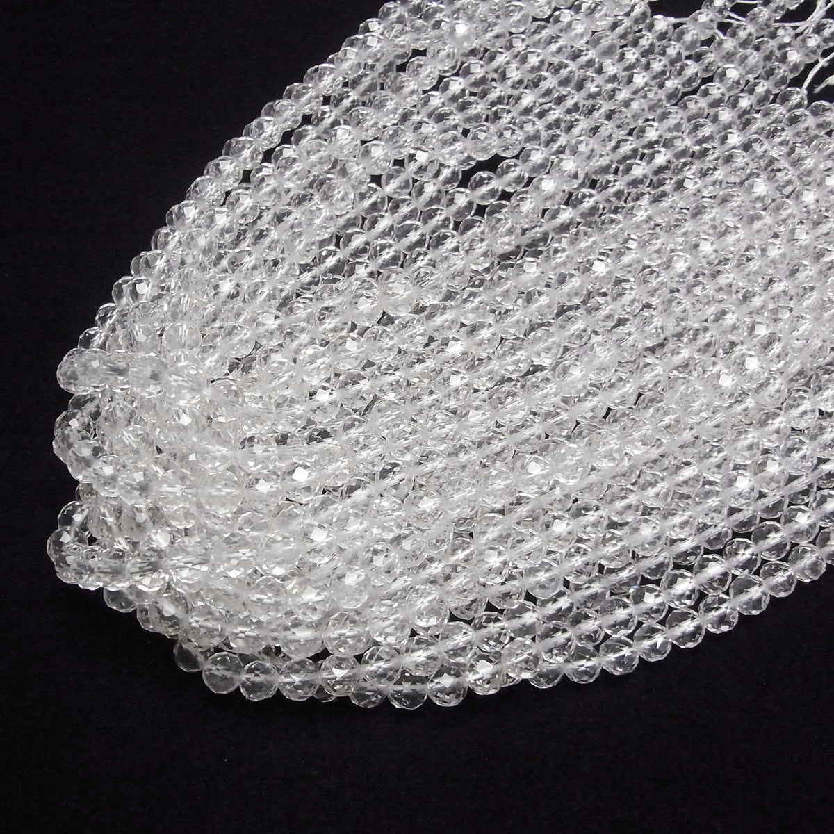 Crystal AAA- 64 Faceted Round 6mm half or 1strand beads (approx. 15 inches/36 cm) High Quality!