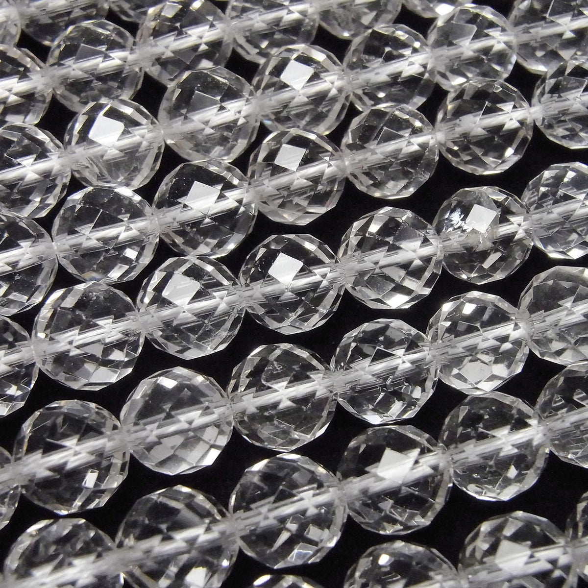 Crystal AAA- 64 Faceted Round 8mm half or 1strand beads (approx. 15 inches/36 cm) High Quality!