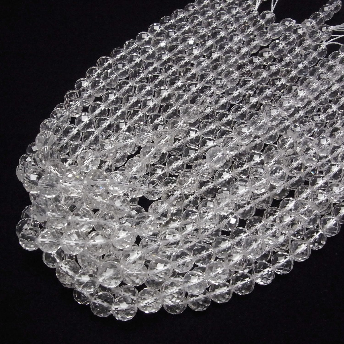 Crystal AAA- 64 Faceted Round 8mm half or 1strand beads (approx. 15 inches/36 cm) High Quality!