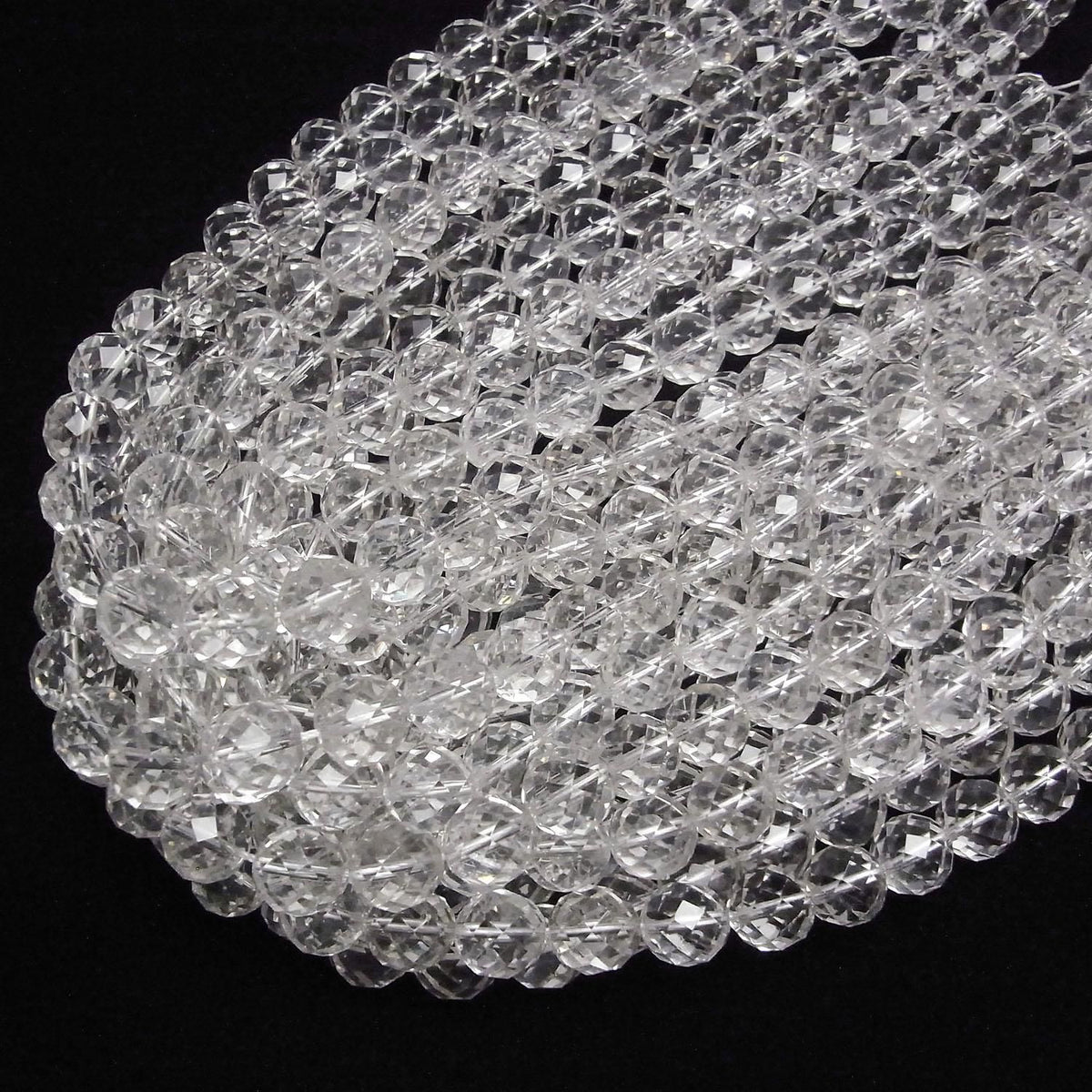 Crystal AAA- 64 Faceted Round 10mm half or 1strand beads (approx. 15 inches/36 cm) High Quality!