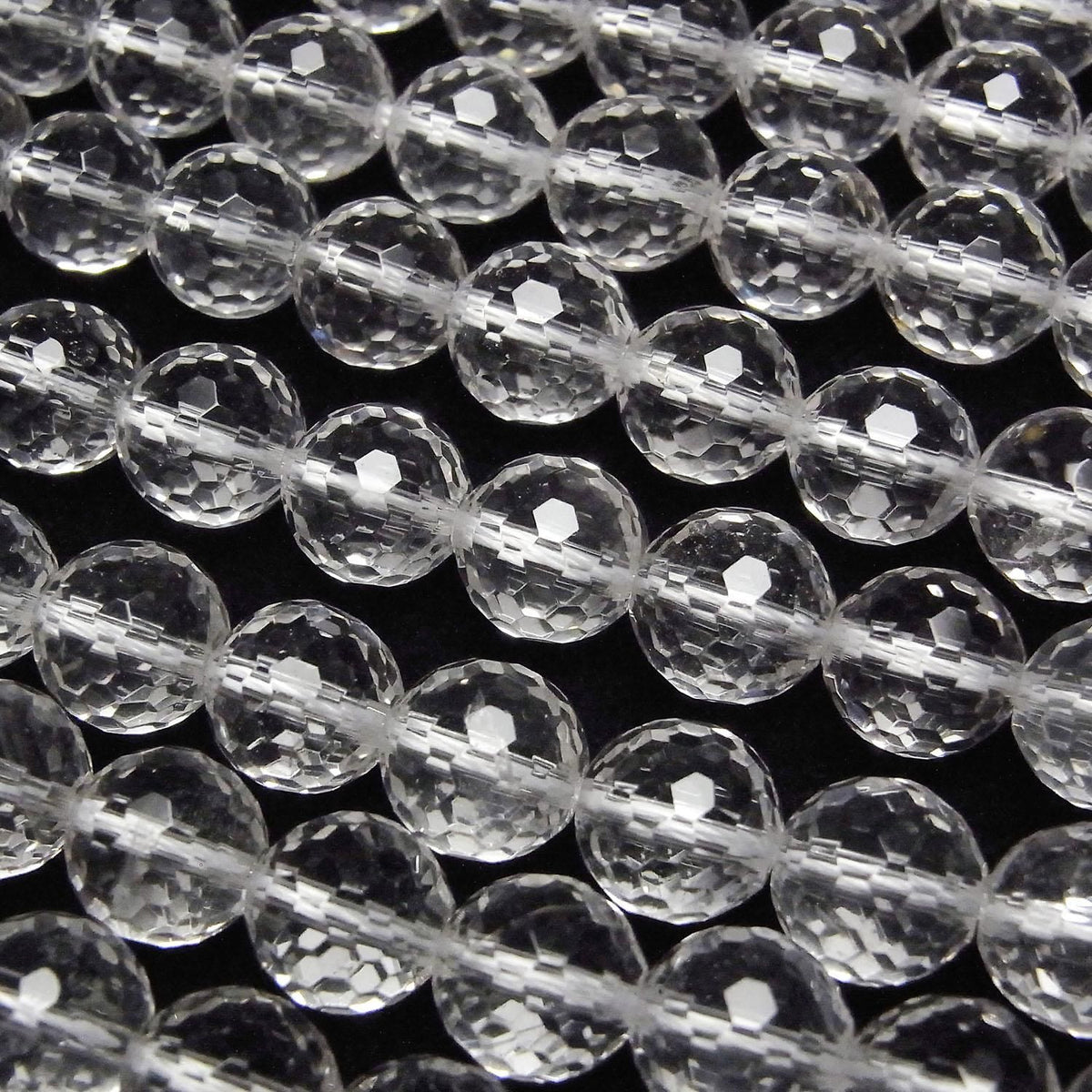Crystal AAA- 128 Faceted Round 9mm half or 1strand beads (approx. 15 inches/36 cm) High Quality!