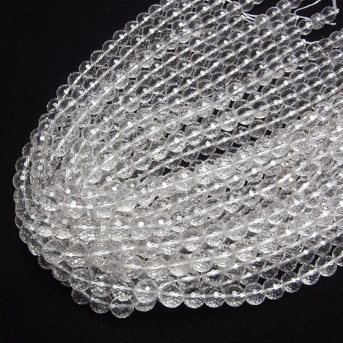Crystal AAA- 128 Faceted Round 9mm half or 1strand beads (approx. 15 inches/36 cm) High Quality!