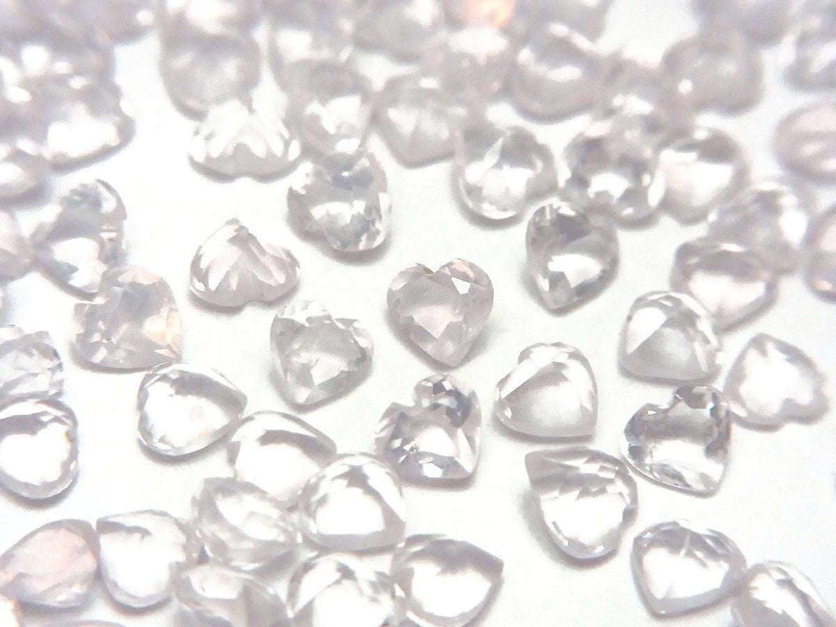 High Quality Rose Quartz AAA Loose Stone Heart Shape Faceted 4x4mm 10pcs