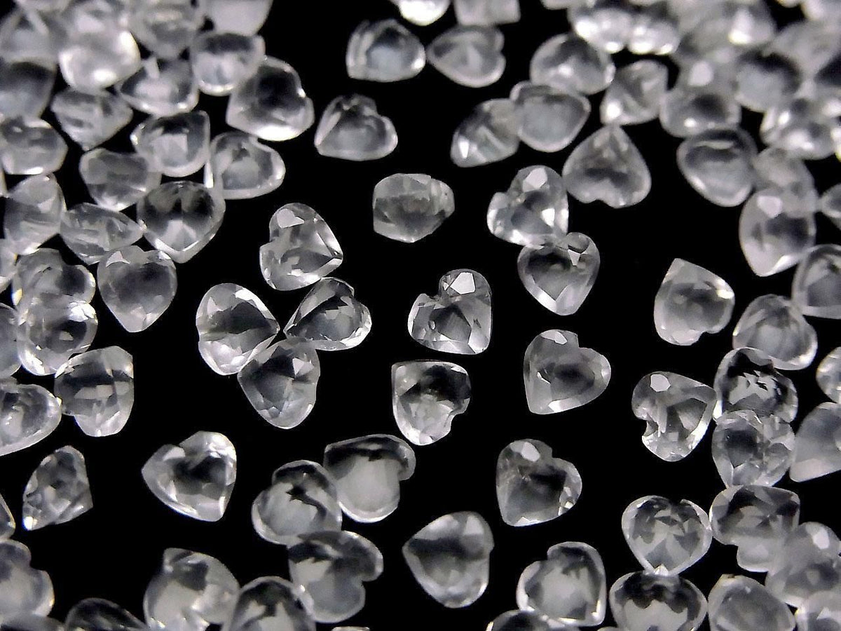 High Quality Rose Quartz AAA Loose Stone Heart Shape Faceted 4x4mm 10pcs