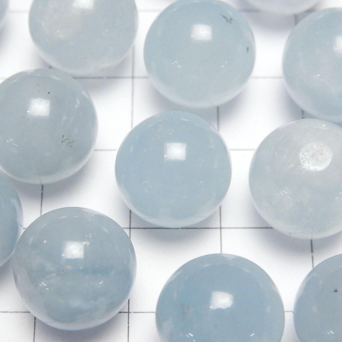 Aquamarine AA Sphere, Round 12mm14mm 2pcs