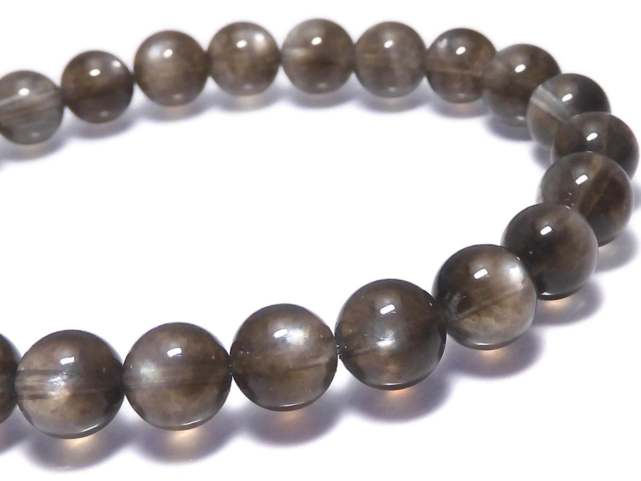Black Star Aquamarine AAA Round 7.5mm 1strand beads (Bracelet) NO.10 [One of a kind]