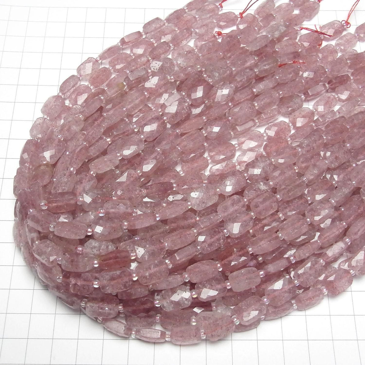 Pink Epidote AA Faceted Rectangle 12x8mm half or 1strand beads (approx. 14inch/34cm)