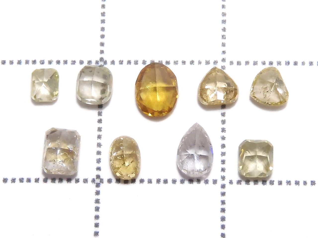 Diamond Loose Stone Faceted 9pcs Set NO.2 [One of a kind]