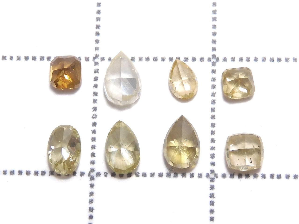 Diamond Loose Stone Faceted 8pcs Set NO.3 [One of a kind]