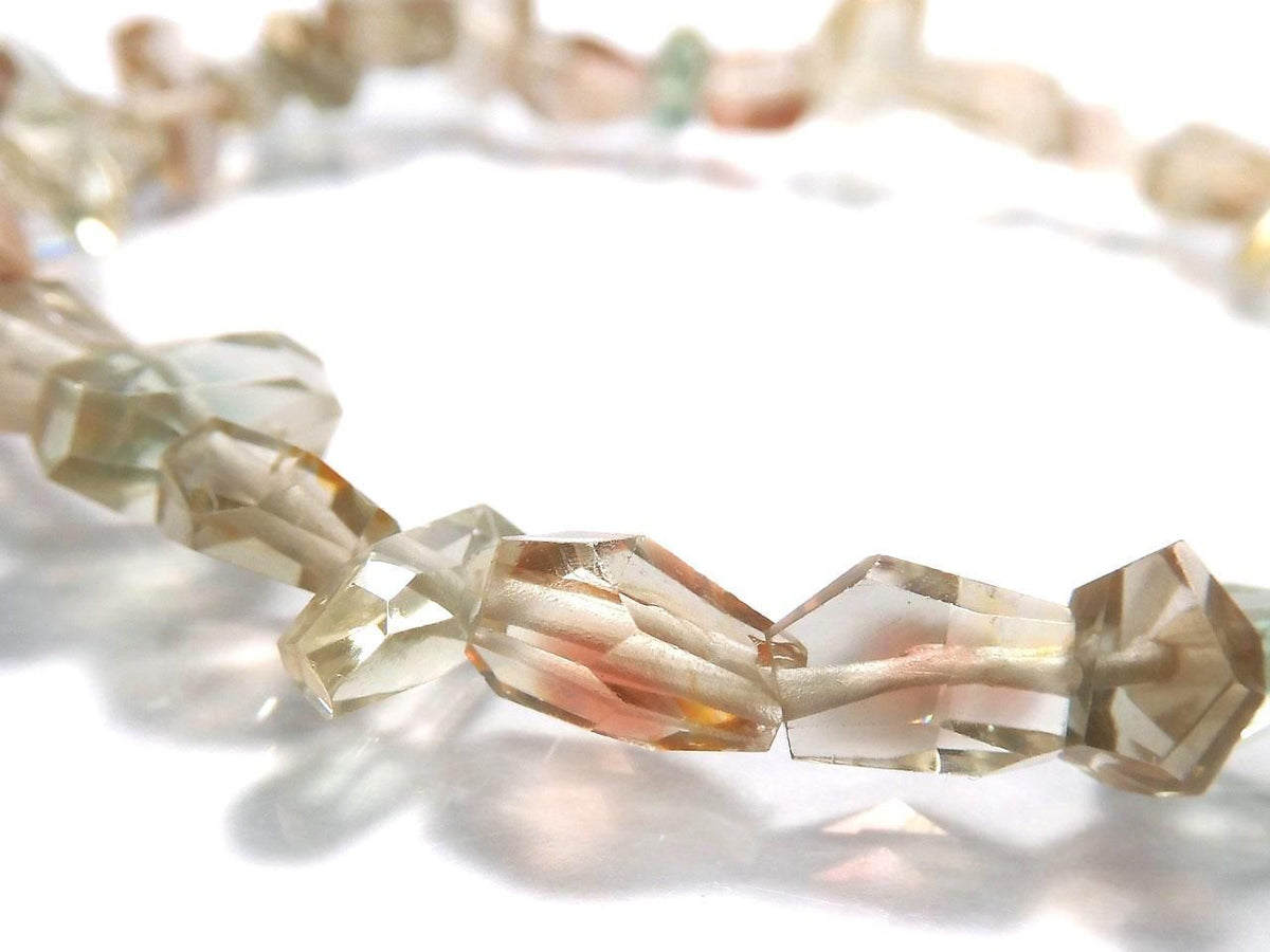 High Quality Oregon Sunstone AAA- Faceted Nugget 1strand beads (Bracelet) NO.23 [One of a kind]