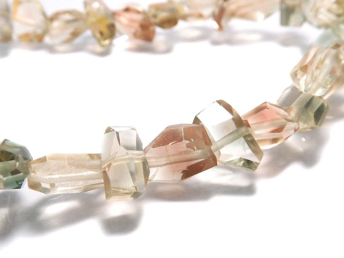 High Quality Oregon Sunstone AAA- Faceted Nugget 1strand beads (Bracelet) NO.26 [One of a kind]
