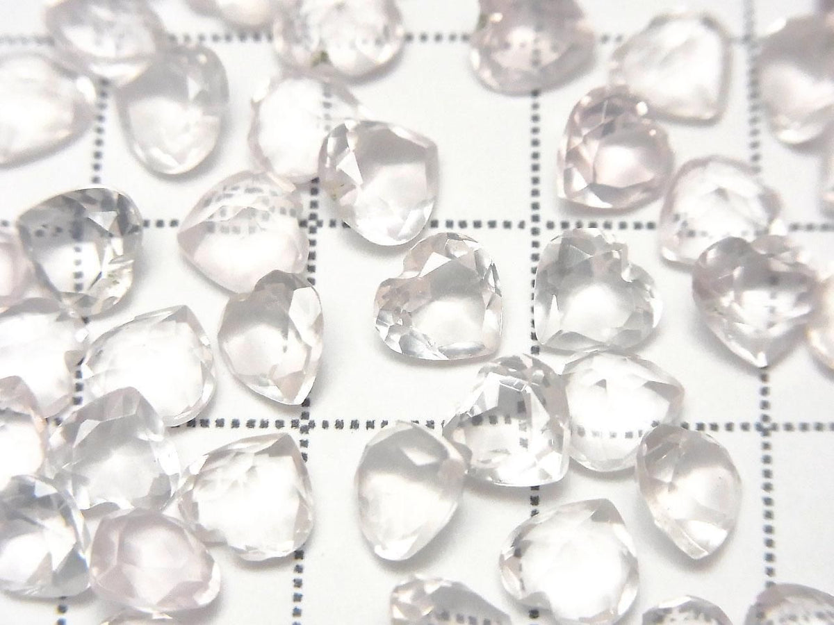 High Quality Rose Quartz AAA Loose Stone Heart Shape Faceted 6x6mm 5pcs