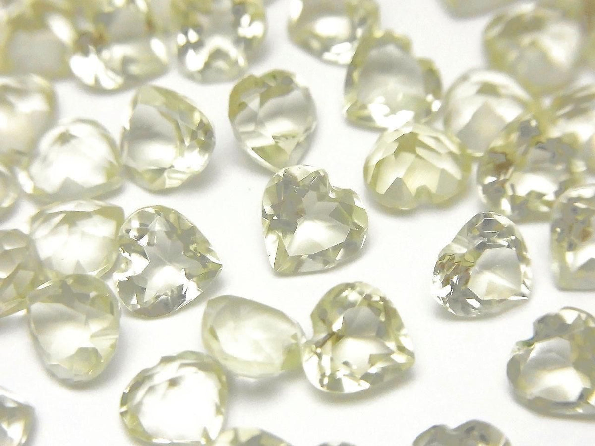 High Quality Lemon Quartz AAA Loose Stone Heart Shape Faceted 6x6mm 5pcs