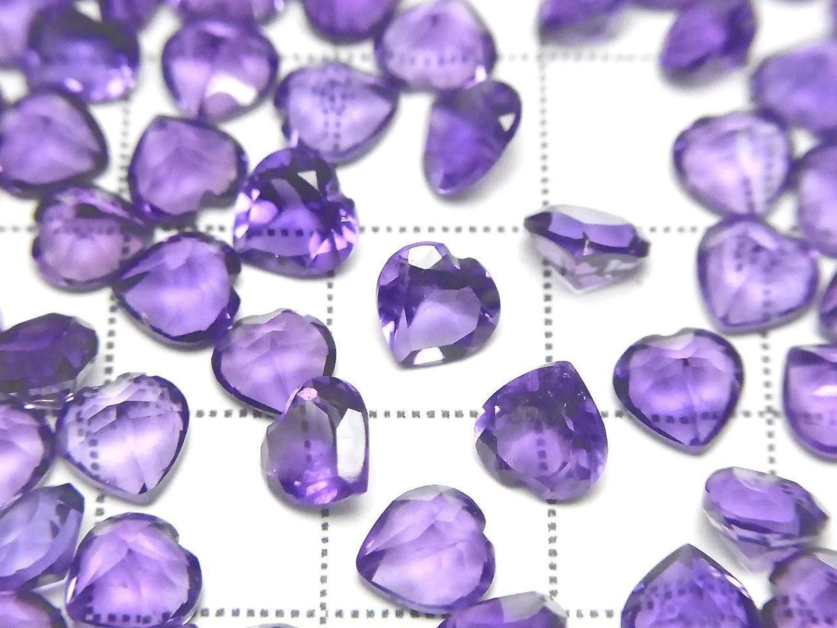 High Quality AAA Amethyst Loose Stone Heart Shape Faceted 6x6mm 5pcs