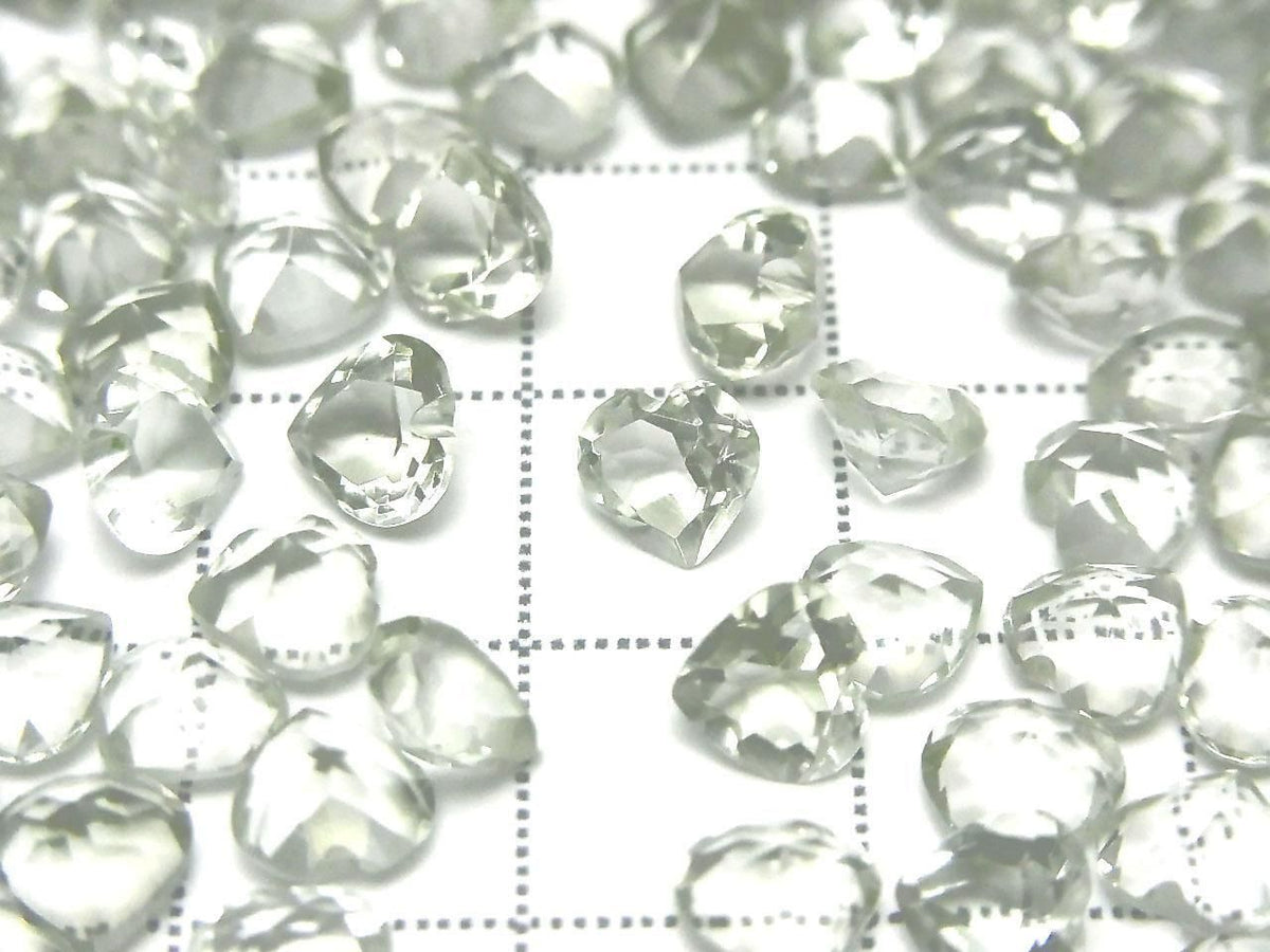High Quality Green Amethyst AAA Loose Stone Heart Shape Faceted 6x6mm 5pcs