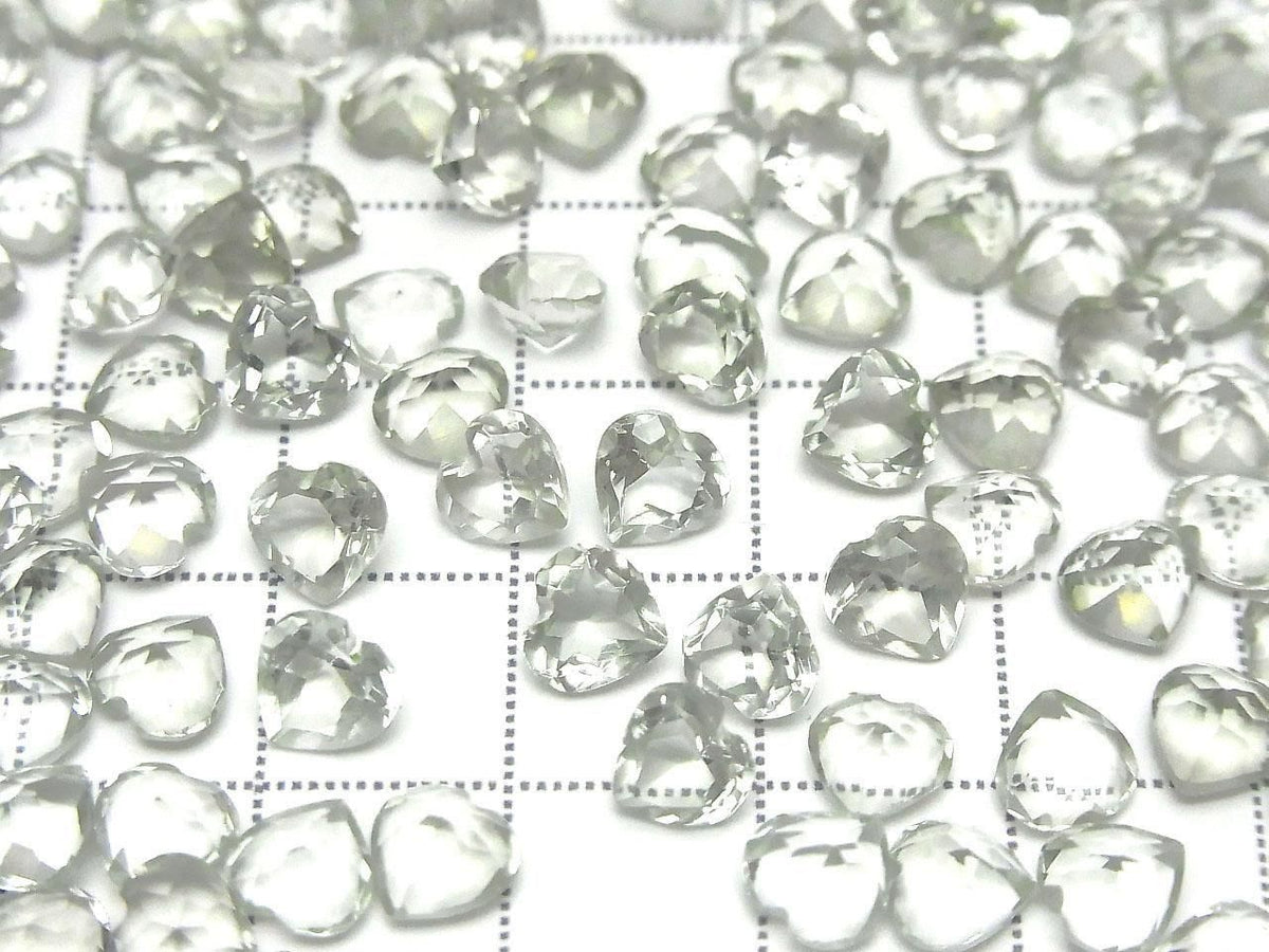 High Quality Green Amethyst AAA Loose Stone Heart Shape Faceted 6x6mm 5pcs
