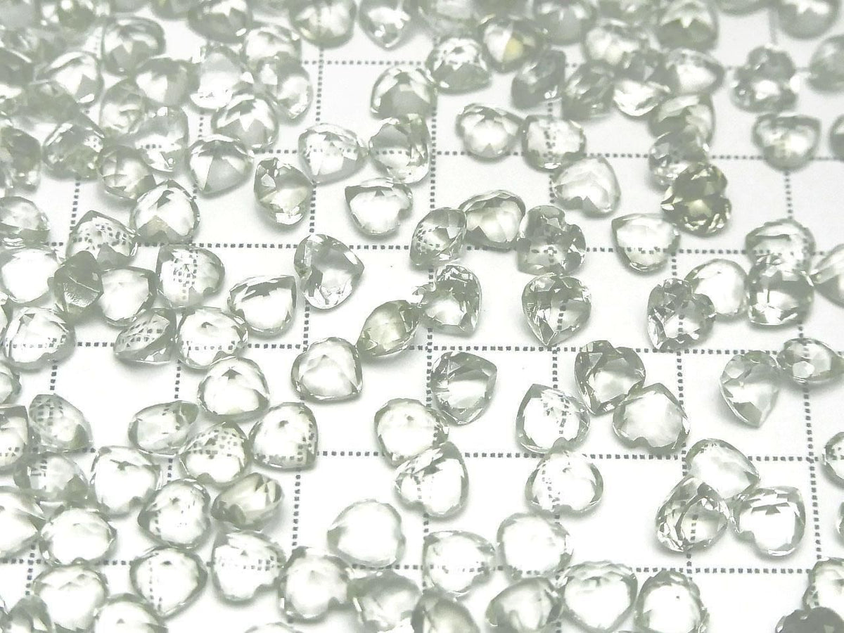 High Quality Green Amethyst AAA Loose Stone Heart Shape Faceted 6x6mm 5pcs
