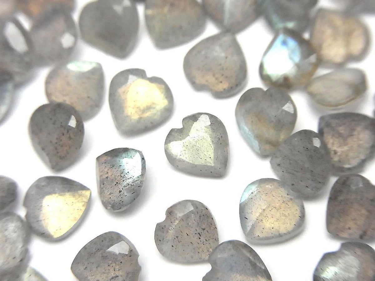 High Quality Labradorite AAA- Loose Stone Heart Shape Faceted 6x6mm 5pcs
