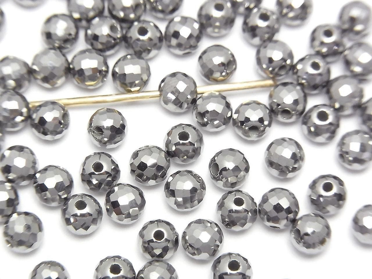 Germanium Faceted Round 4.5mm [Drilled Hole ] 1pc