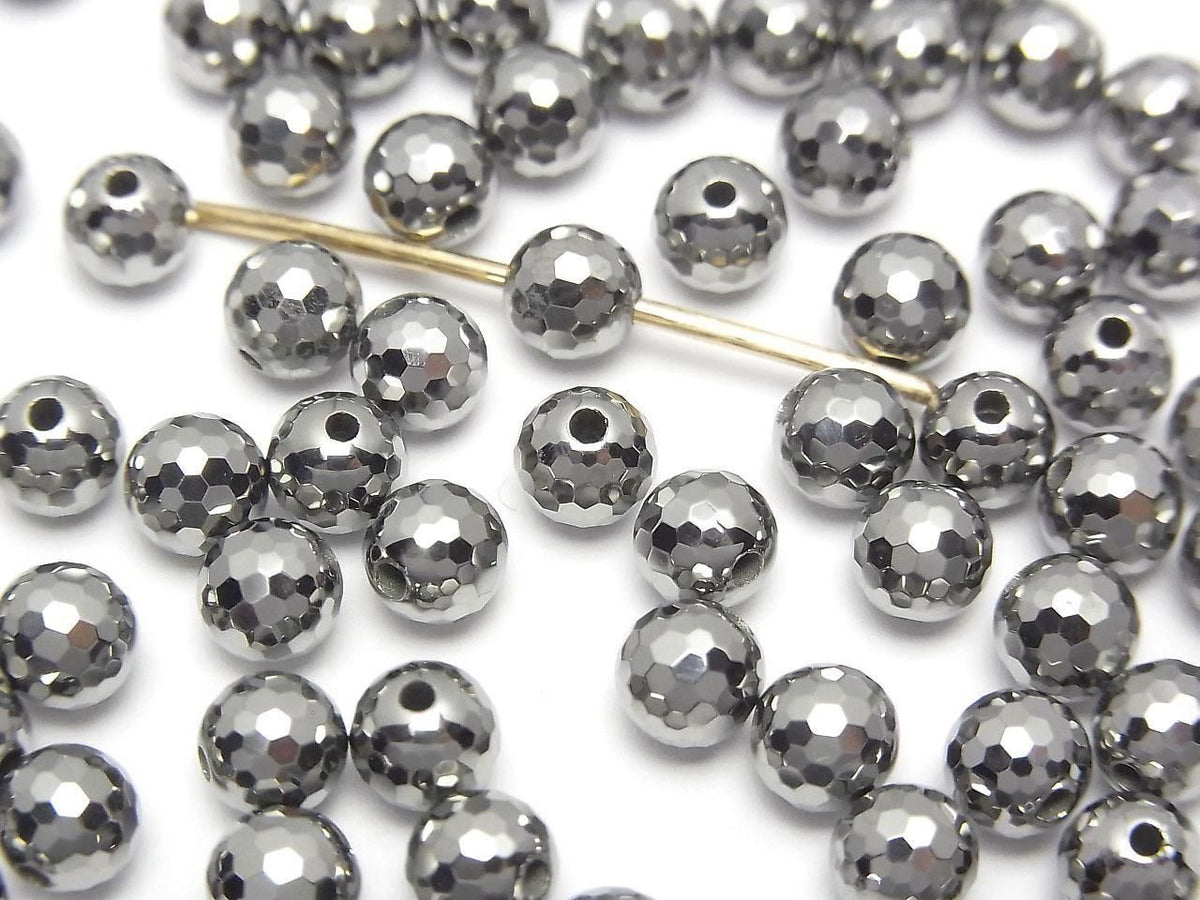 Germanium Faceted Round 5mm [Drilled Hole ] 1pc