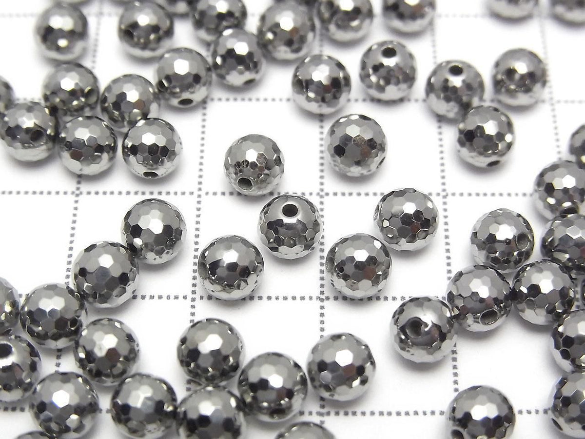 Germanium Faceted Round 5mm [Drilled Hole ] 1pc
