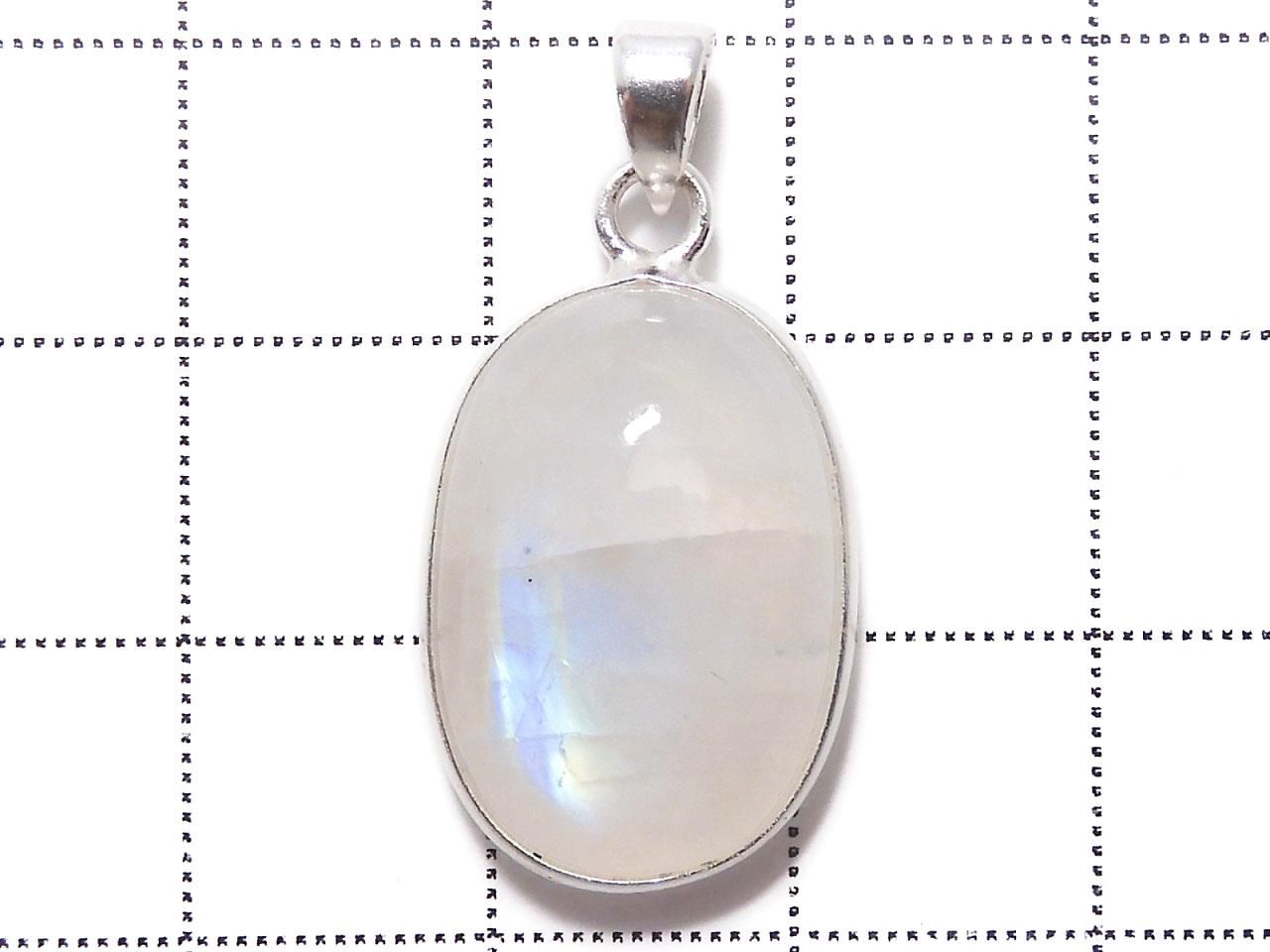 High Quality Rainbow Moonstone AA++ Pendant Silver925 NO.5 [One of a kind]
