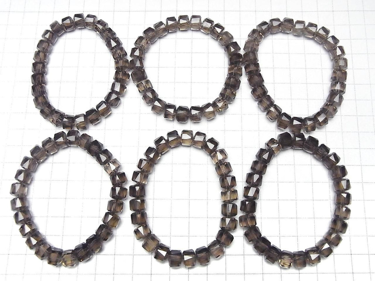 High Quality Smoky Quartz AAA- Faceted Button Rondelle 9.5x9.5x7mm 1strand beads (Bracelet) High Quality!