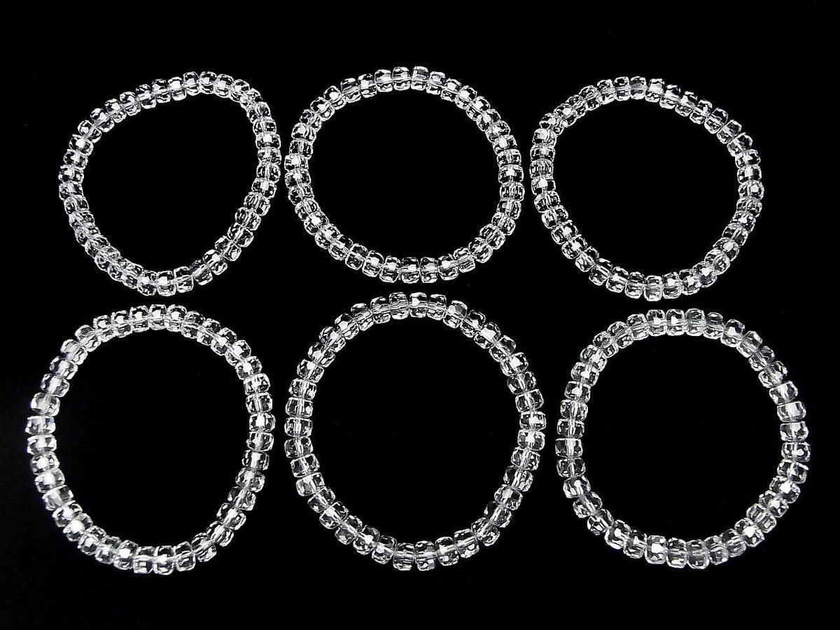 High Quality Crystal AAA- Faceted Button Rondelle 7x7x4.5mm 1strand beads (Bracelet) High Quality!
