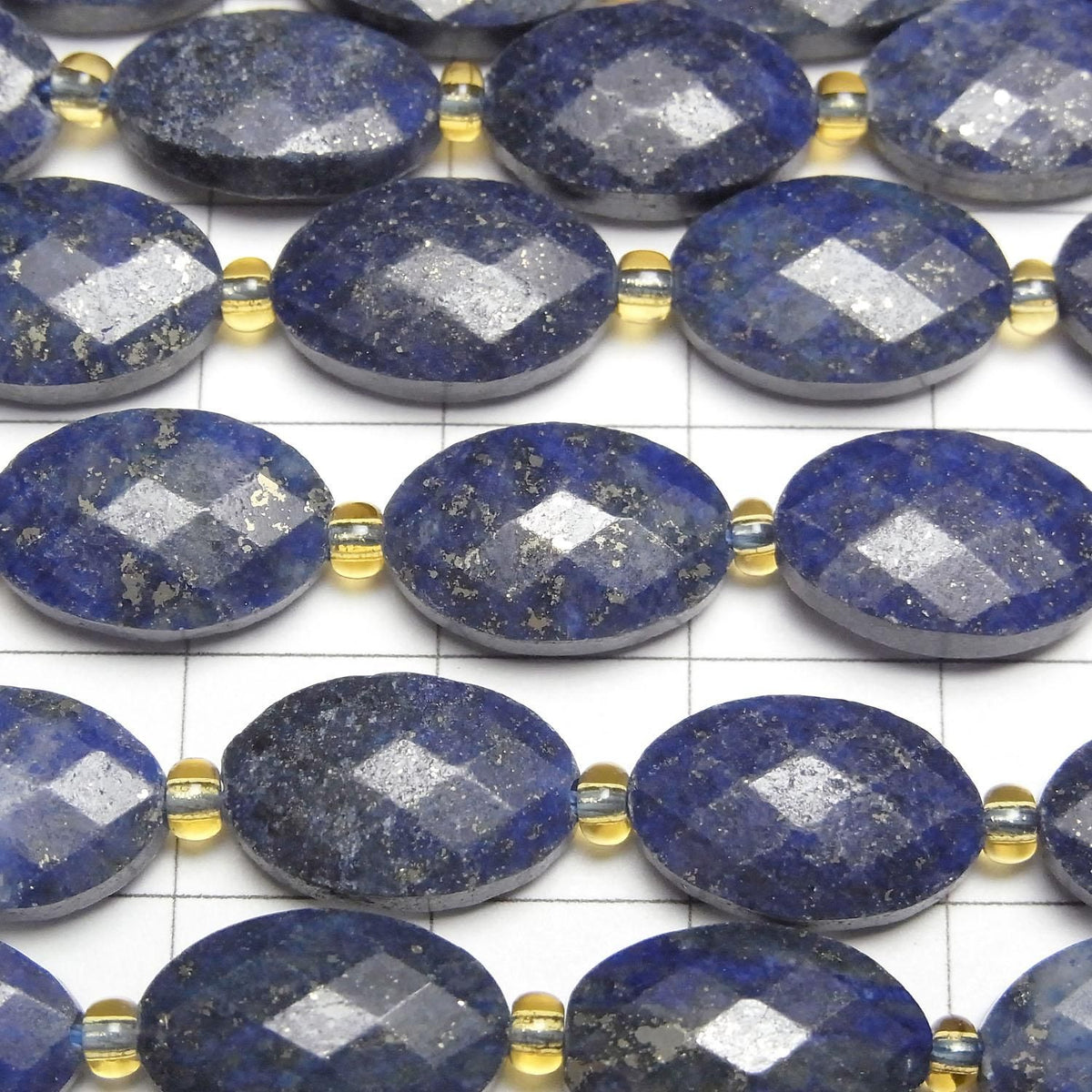 Lapislazuli AA Faceted Oval 14x9mm 1strand beads (aprx.14inch/34cm)