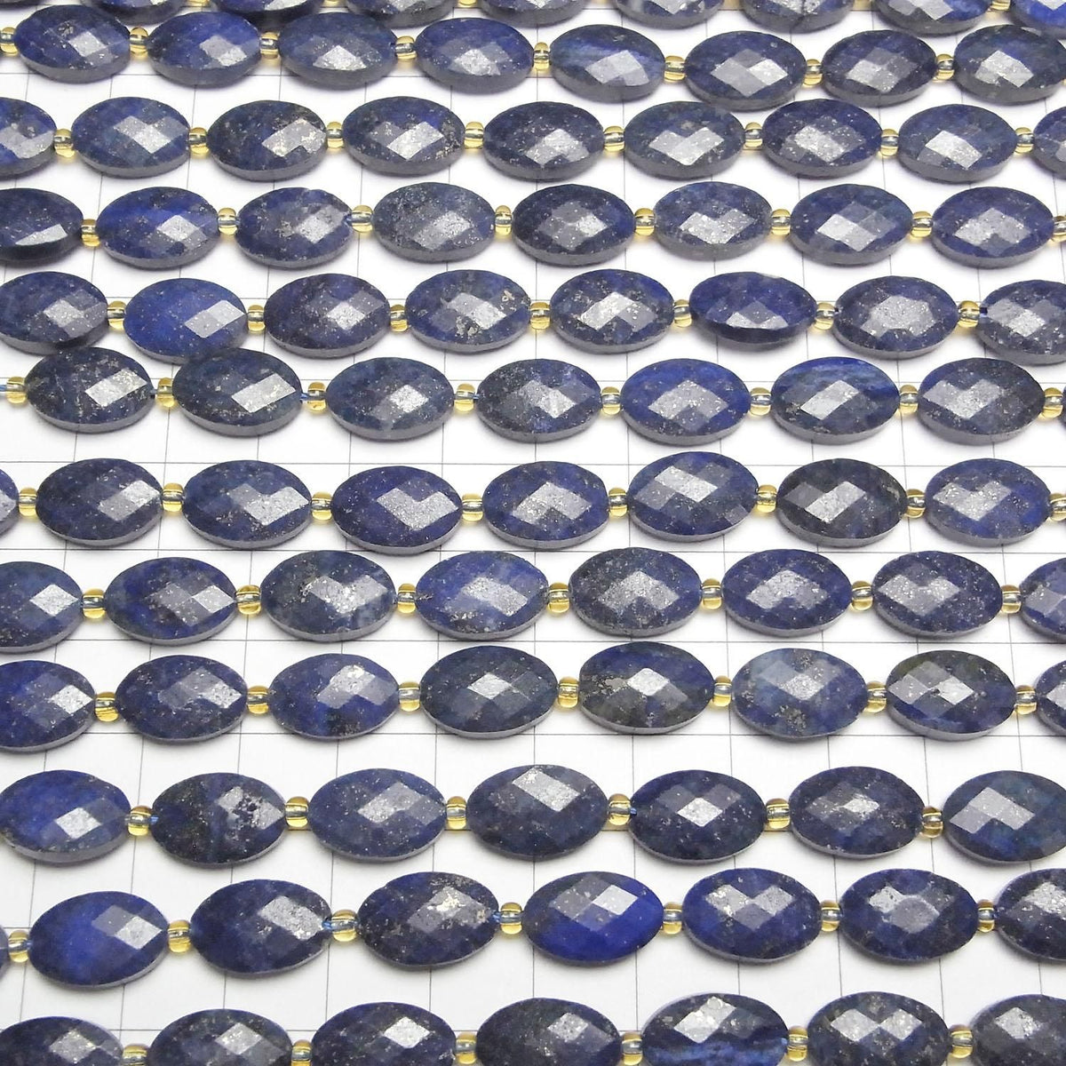 Lapislazuli AA Faceted Oval 14x9mm 1strand beads (aprx.14inch/34cm)