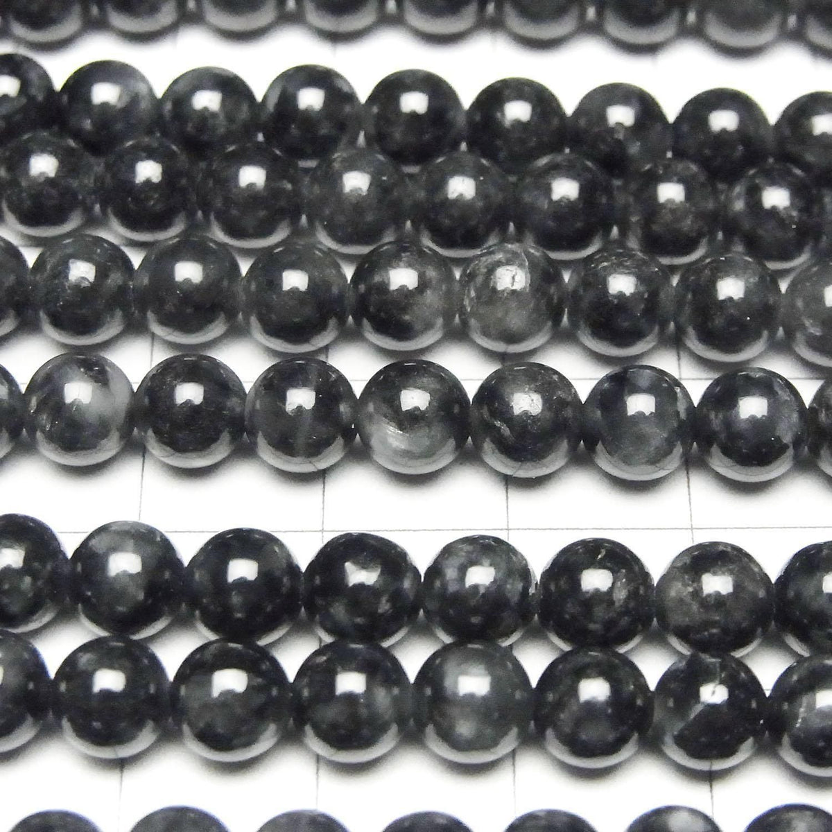 Black Jadeite AAA Round 6mm half or 1strand beads (approx. 15 inches/38 cm)