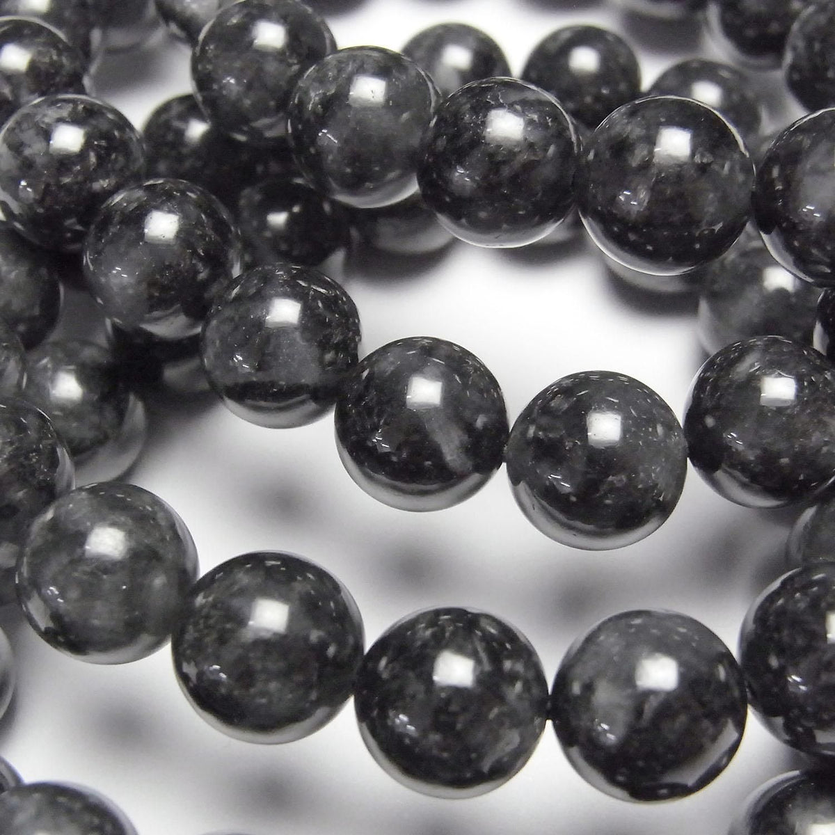Black Jadeite AAA Round 10mm 1strand beads (Bracelet)