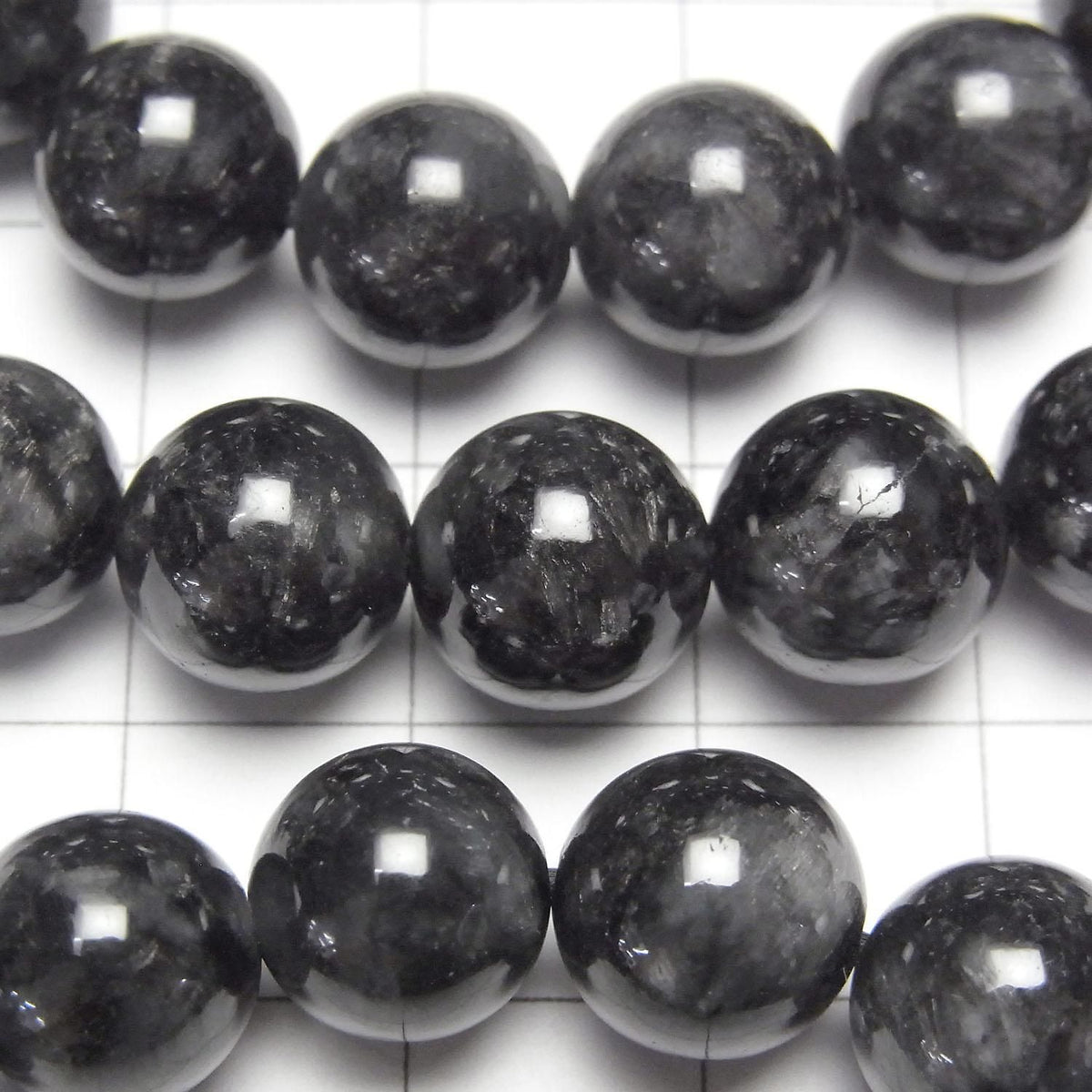 Black Jadeite AAA Round 10mm 1strand beads (Bracelet)