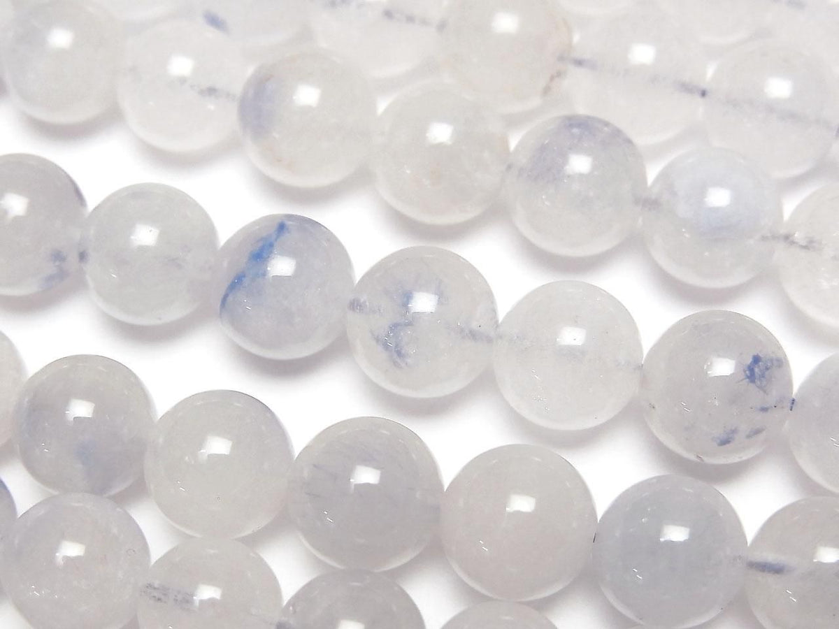 Dumortierite in Quartz AA Round 8mm 1strand beads (aprx.15inch/36cm)