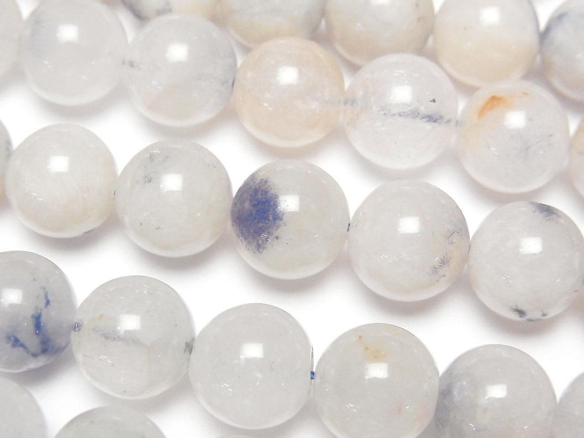 Dumortierite in Quartz AA Round 10mm 1strand beads (aprx.15inch/36cm)