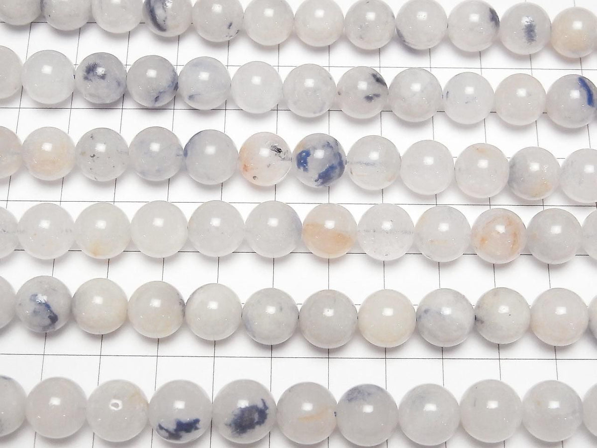 Dumortierite in Quartz AA Round 10mm 1strand beads (aprx.15inch/36cm)