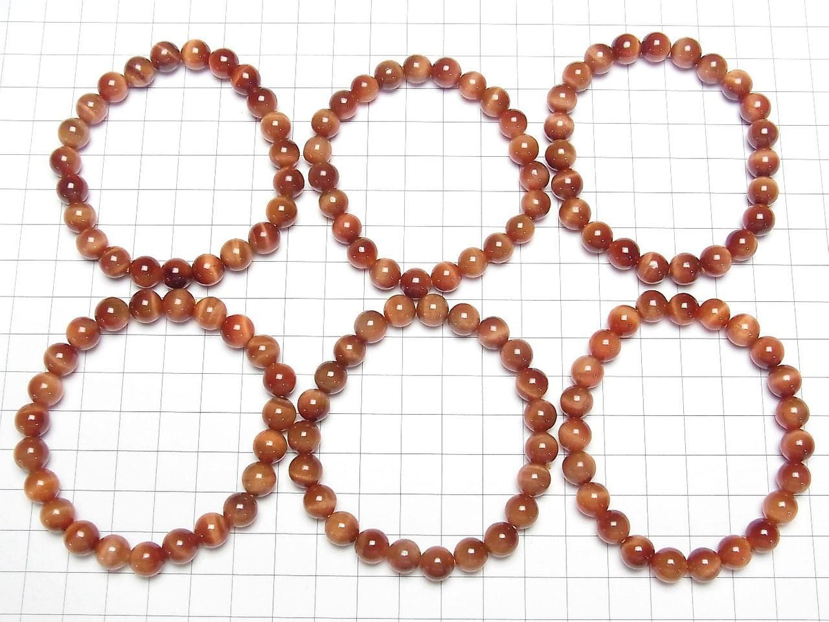 Orange Tiger's Eye AAA Round 8mm 1strand beads (Bracelet)