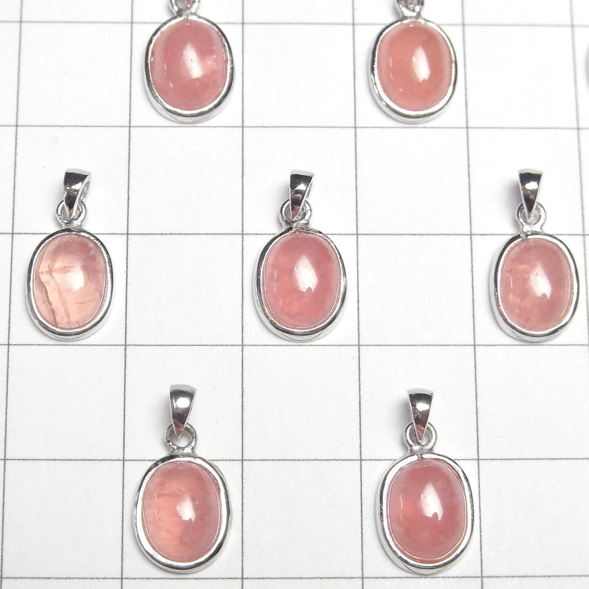 Argentine Rhodochrosite AAA Oval Pendant Silver925 1pc
