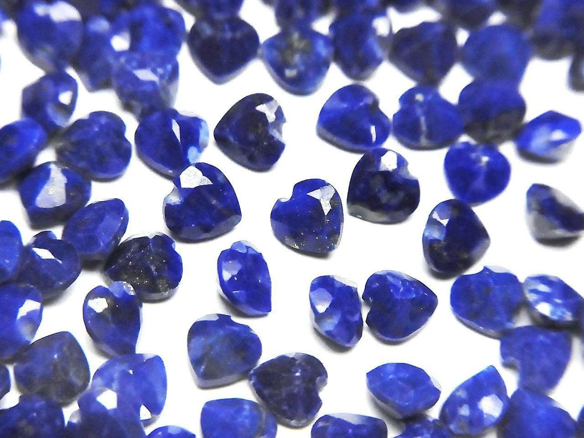 Lapislazuli AA++ Loose Stone Heart Shape Faceted 4x4mm 10pcs