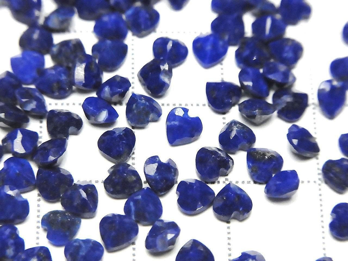 Lapislazuli AA++ Loose Stone Heart Shape Faceted 4x4mm 10pcs