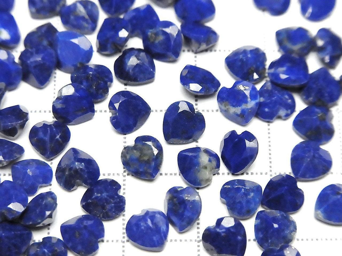 Lapislazuli AA++ Loose Stone Heart Shape Faceted 6x6mm 5pcs
