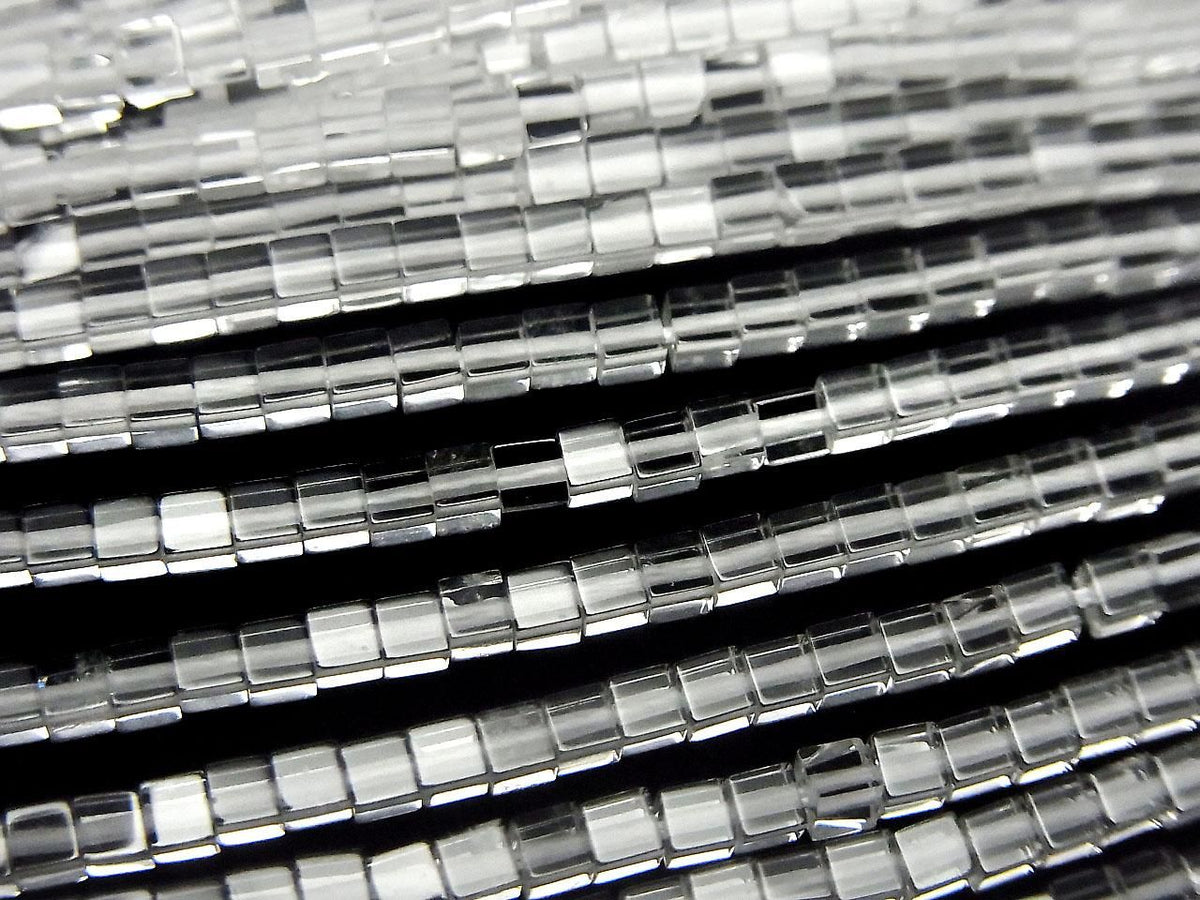 Crystal AAA- Cube 2x2x2mm 1strand beads (approx. 15inch/36cm)