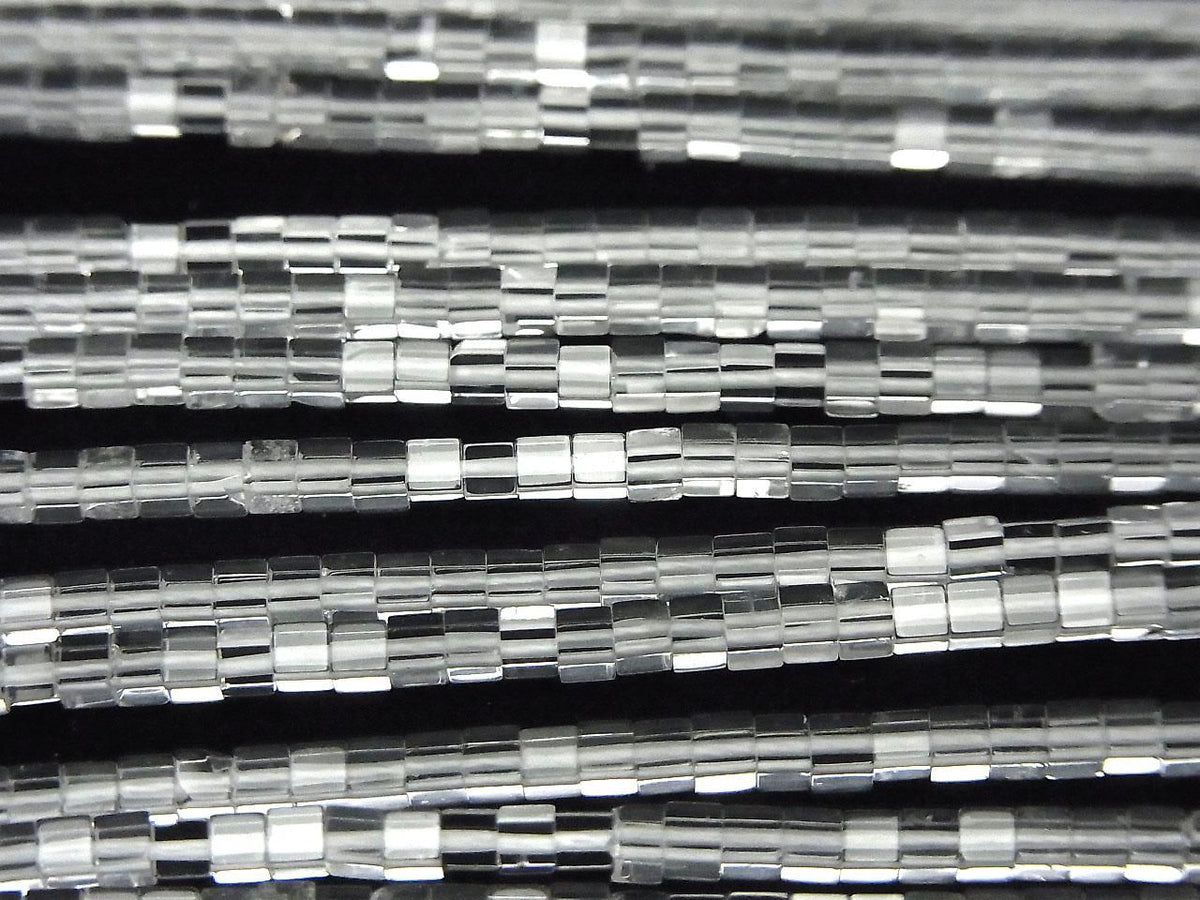 Crystal AAA- Cube 2x2x2mm 1strand beads (approx. 15inch/36cm)