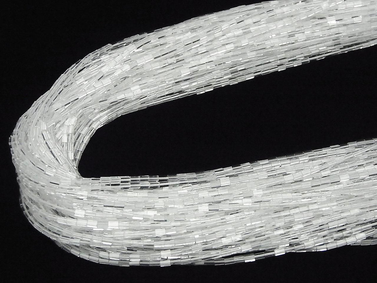 Crystal AAA- 4 Faceted Faceted Tube 3x1.5x1.5mm 1strand beads (approx. 15inch/36cm)