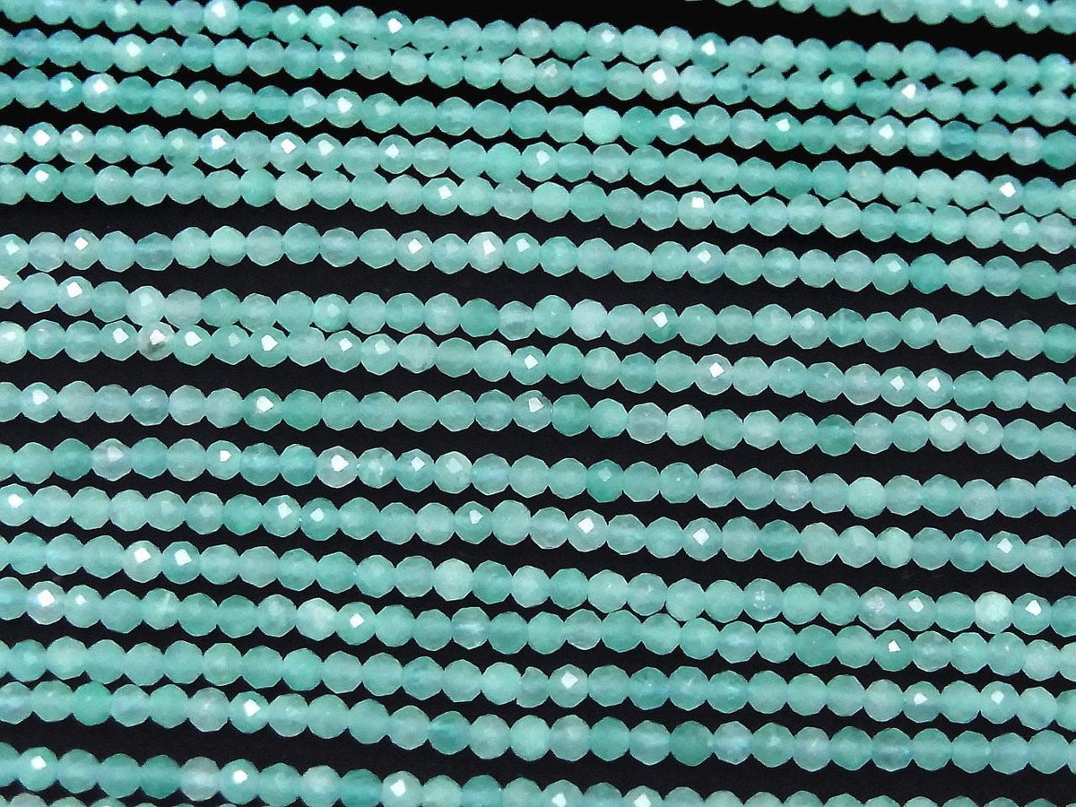 Indian Amazonite Silica AAA- Faceted Round 2mm 1strand beads (approx. 15inch/37cm) High Quality!