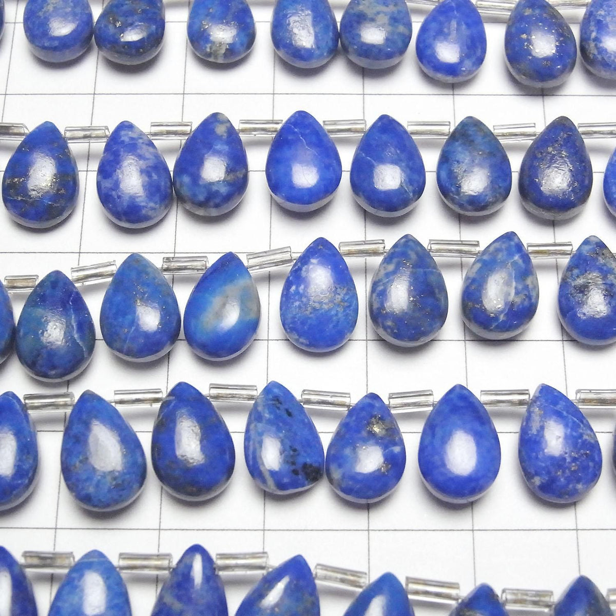 Lapislazuli AA+ Pear shape (Smooth) 12x8mm 1strand beads (13pcs )