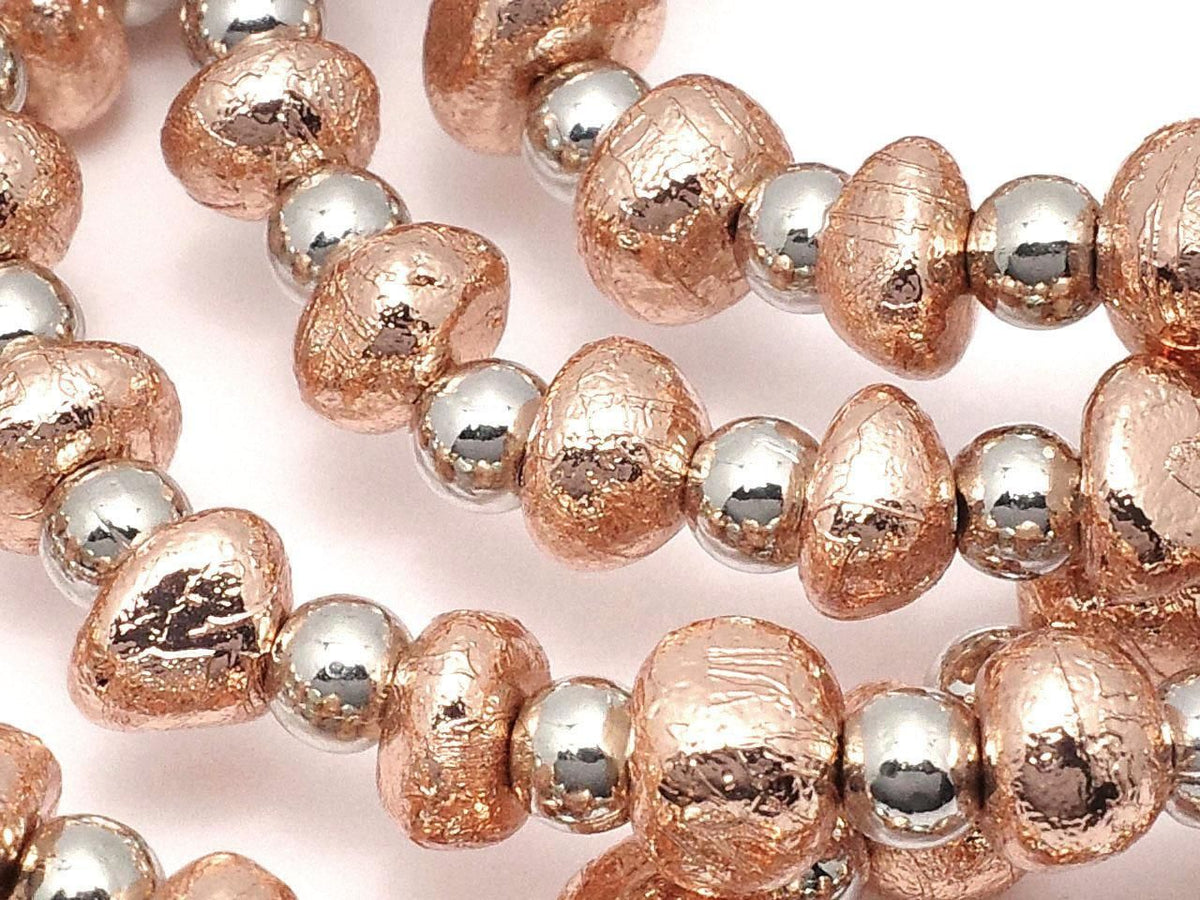 Meteorite (Altai meteorite) Nugget Pink Gold 1strand beads (Bracelet)