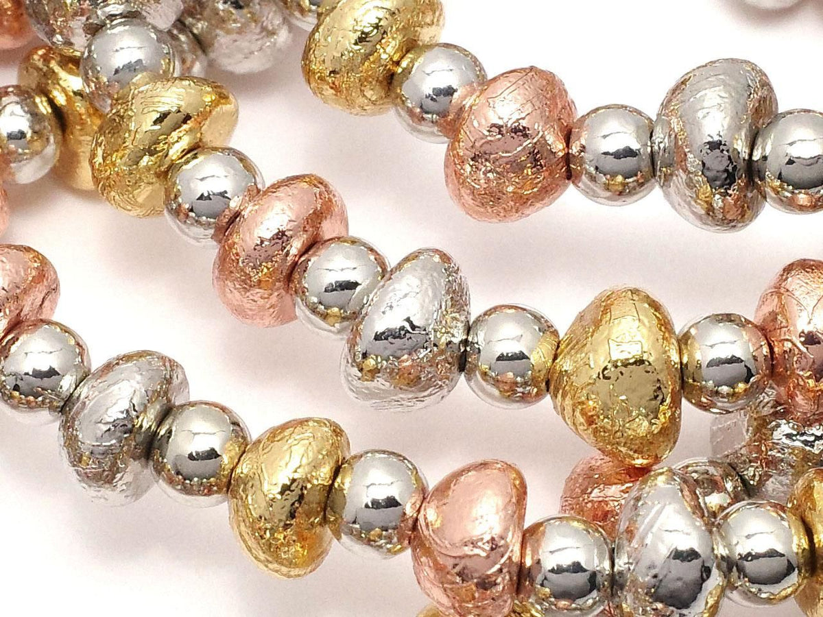 Meteorite (Altai meteorite) Nugget multi-color 1strand beads (Bracelet)